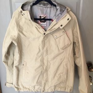 Burton cream snowboarding coat. Size large.